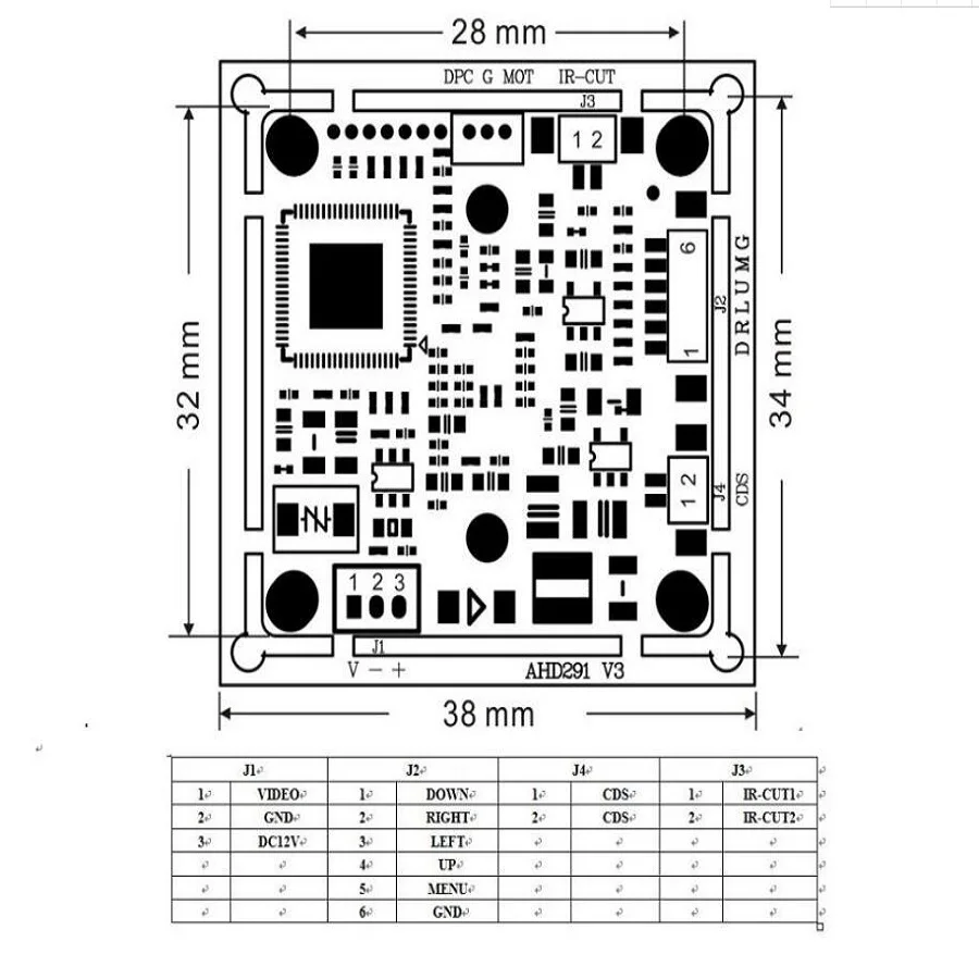 AHD/TVI/CVI/CVBS 1080P 2.0MP 1/3 &quotF32 CMOS датчик изображения FH8536H CCTV камера безопасности Модуль