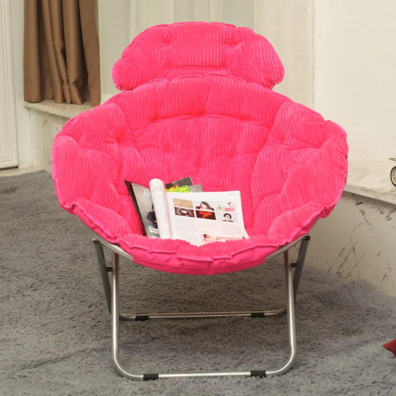  Large Moon Chair Portable Folding Comfortable Soft Break Recliner Chairs Foldable Detachable Leisur