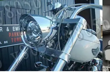 Хромированная алюминиевая трехполосная фара 4 5 &quotx 7&quot для Kawasaki Vulcan Classic VN 400 VN500