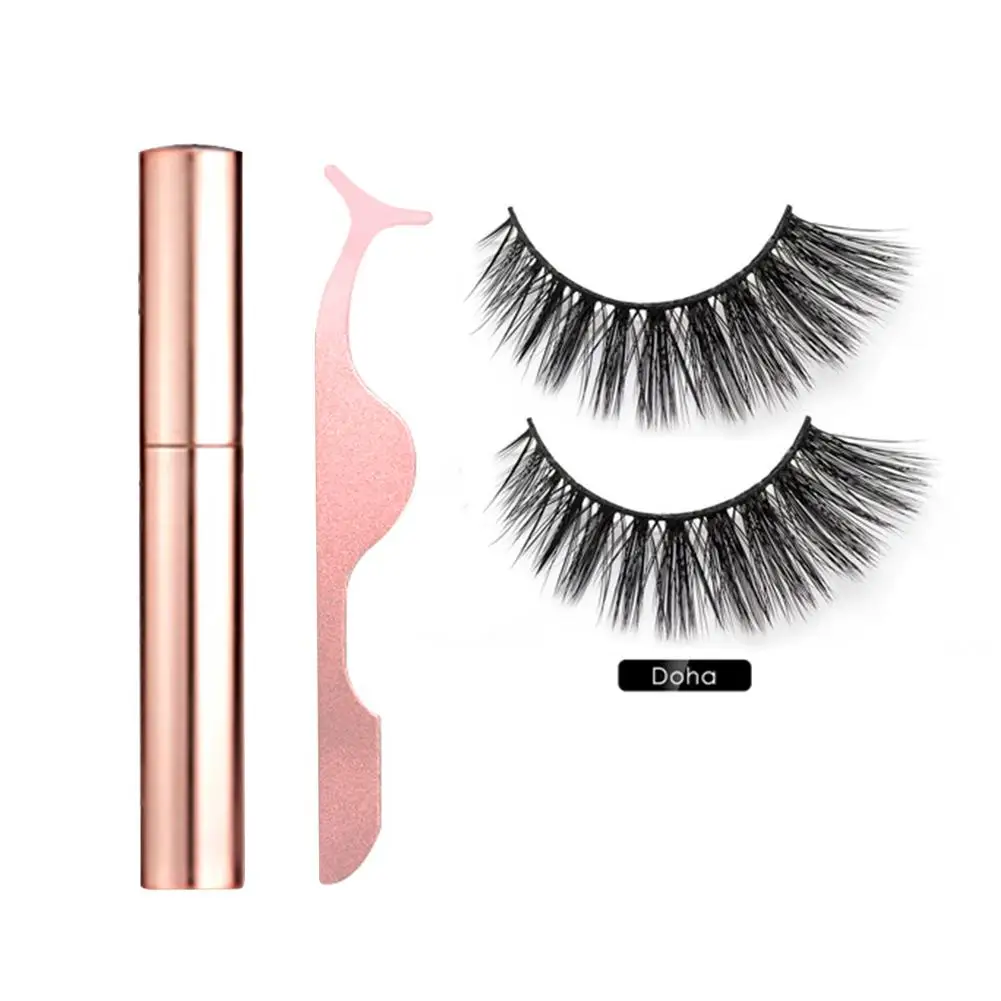 Eyeliner Magnético Eyeashes Impermeável Longa Duração Cílios Postiços 40p Kit 9 Beleza e saúde