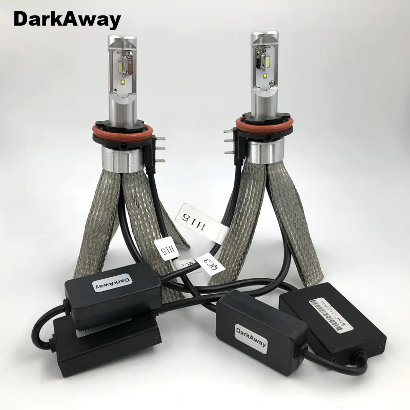 

DarkAway Newest H15 LED Headlight 40W 5600Lm High Beam Canbus Error Free LED H15 Bulbs Lamp for Cars Trucks 12V 24V 6000K
