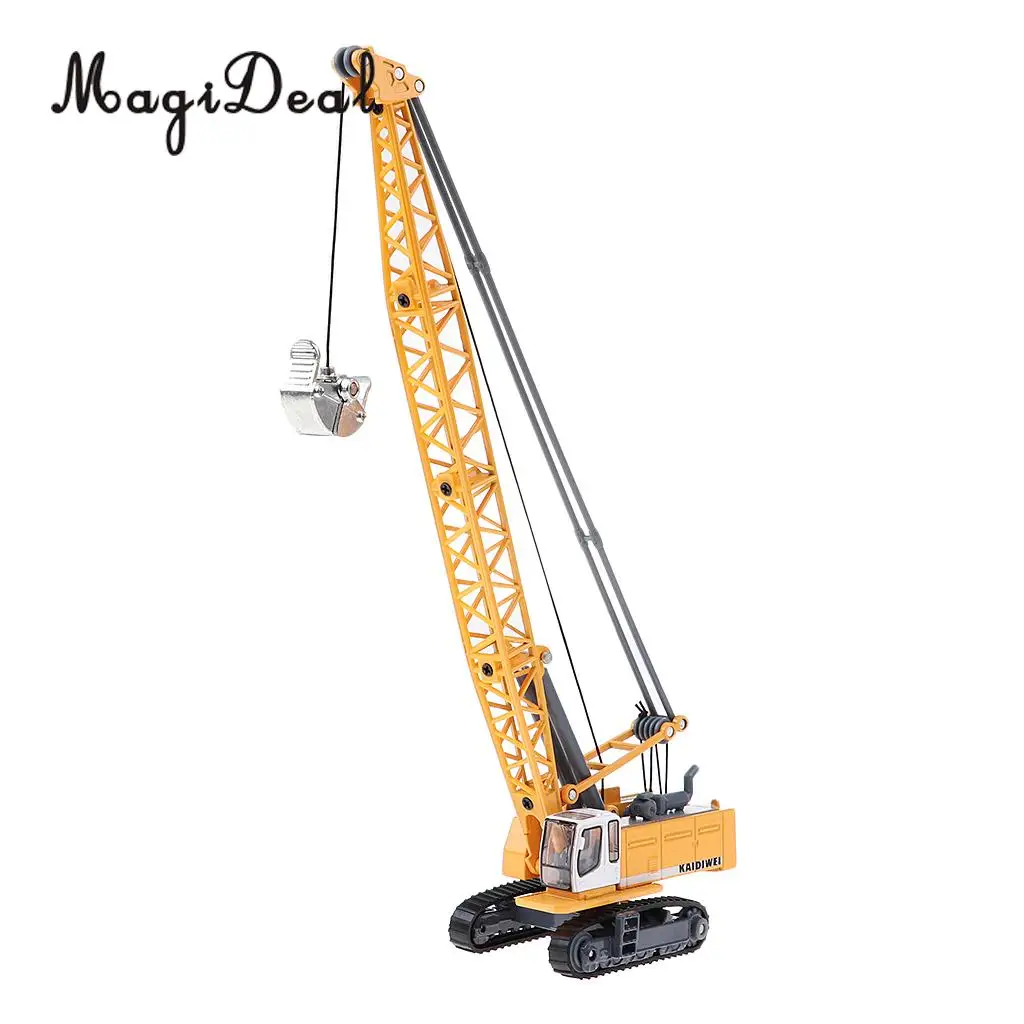 1:87 Tower Crane Excavator Diecast Construction Equipment Vehicle Model Toy for Children Kids Birthday Gift