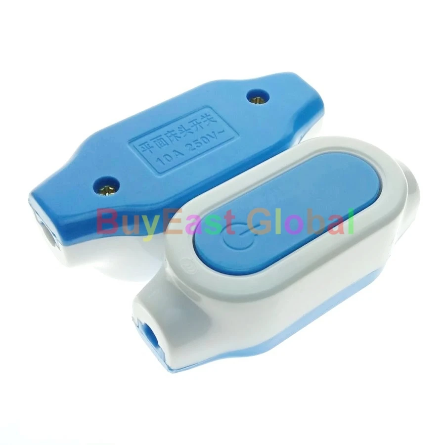 

(1 PC) Inline On/Off Switch Floor Light Bed Table Lamp Push Button Switch AC 0~250V 10A Blue Color