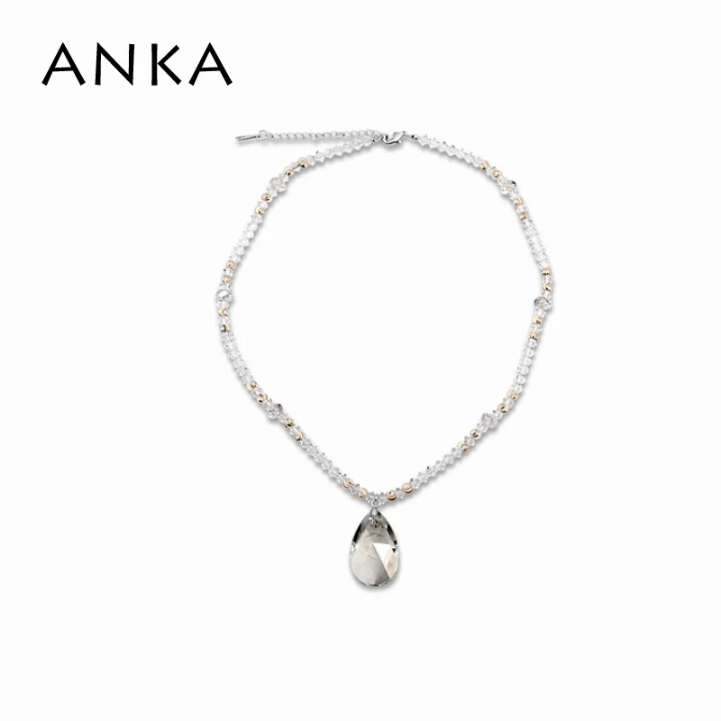 

Ожерелье с подвеской из хрустальных бусин в форме капли воды, роскошные свадебные украшения для женщин, кристаллы из Австрия #103716
