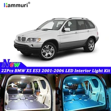 22 шт. белые светодиодные с CANBUS салона комплект ламп для BMW X5 E53 2001 2002 2003 2004 2005 2006 светодиодный внутренний светильник комплект