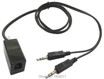 

Free Shipping Female RJ9/RJ10/RJ22 to dual 3.5mm PC computer plug call center phone headset to PC computer adapter