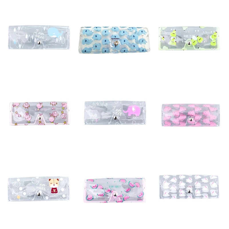 

Hot Cartoon Plastic Transparent Clear Crystal Eyeglass Glasses Spectacle Case Box Holder