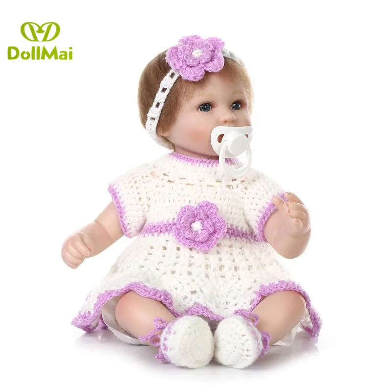 

Bebes reborn 18"42cm DollMai silicone reborn baby dolls real newborn baby alive doll children gift toy dolls brinquedo menina