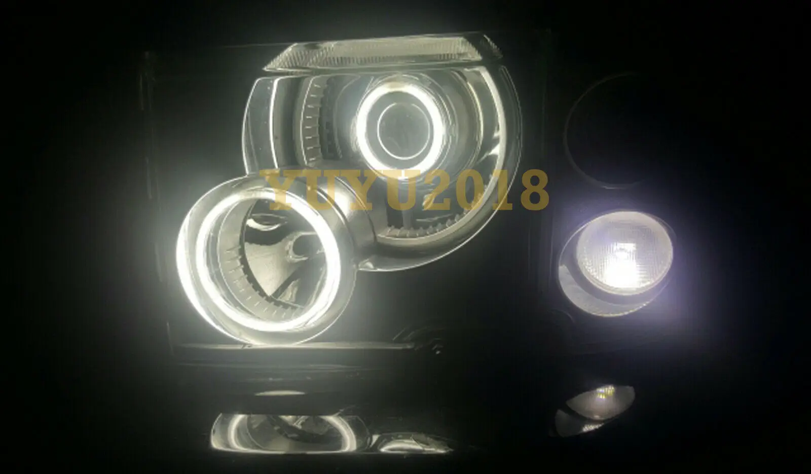 RGB светодиодный angel eye halo кольца подходят для Land Rover Range Rover 2003-2005 ксеноновые фары для автомобиля многоцветный дьявол, демон вспышка DRL лампа