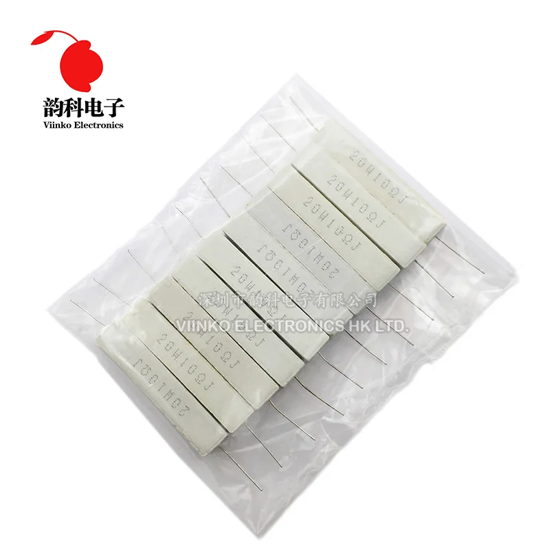

10pcs 20W 5% Cement Resistor Power Resistance 0.1 ~ 10K 0.1R 0.5R 10R 50R 0.22 0.33 0.5 1 2 5 8 10 20 30 50 100 1K 1.5K 2K ohm