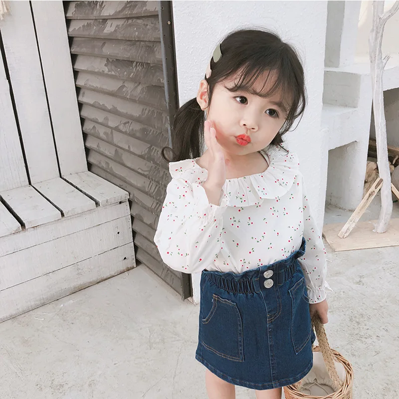 Baby Girls Blouses Long Sleeve Toddler Girl Shirt For Kids White Ruffles Tops 2019 Spring Autumn Floral Print Child Shirt 2 3 4 5 6 7 8 9 10 11 12 13 14 15 years little princess shirt kids korean kids (3).jpg