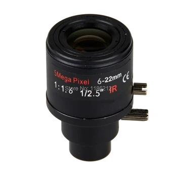 

CCTV lens 5.0 Megapixel 1/2.5" M14 F1.4 fixed iris HD camera lens 6-22mm varifocal lens for IP cameras manual zoom & focus
