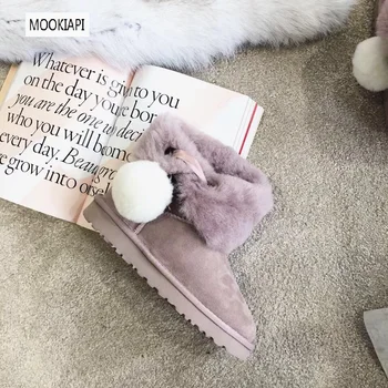 

In 2019, Europe's latest high-quality snow boots, real sheepskin, 100% natural wool, women's shoes