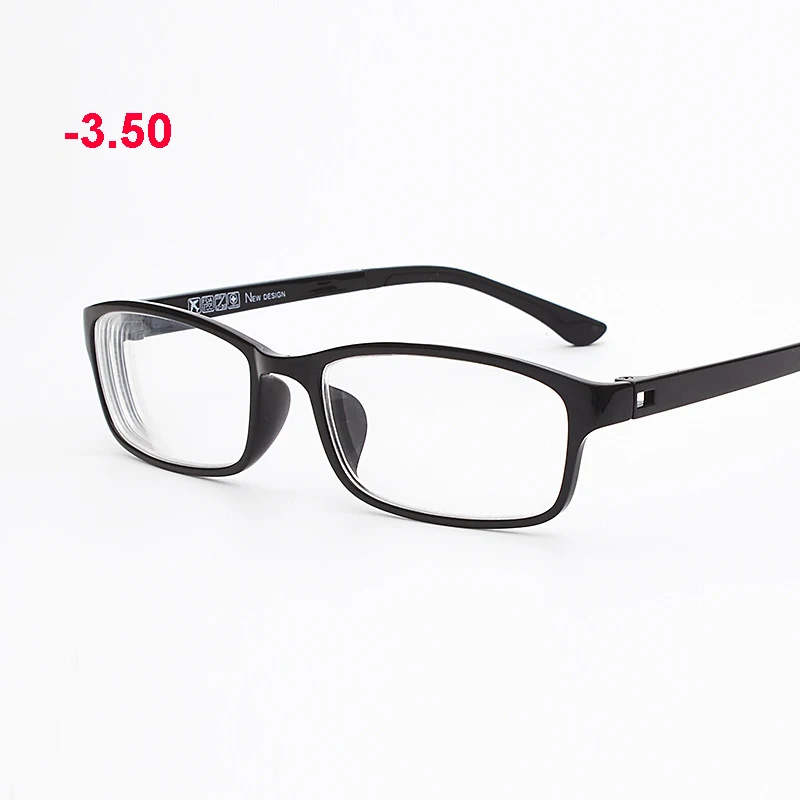 Черная классика близорукая близорукость очки-0,50-1,0-1,5 до-5,0 для мужчин и женщин - Цвет оправы: black -3.50