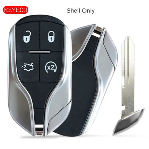 

Keyecu Replacement Smart Remote Key Shell Case 4 Button Light Button for Maserati Ghibli Quattroporte - FCC: M3N-7393490
