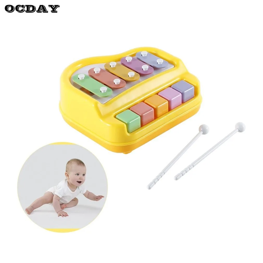 Early Kids Plastic Musical Toys 5 Note Teaching Aid Child Early Educational Wisdom Development