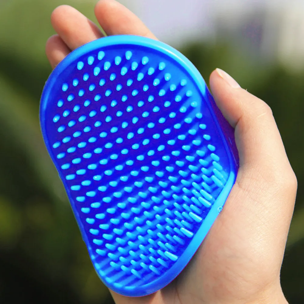 

Blue pet bath massage brush dog cat bath brush comb rubber gloves hair fur beauty massage Szczotka do kąpieli dla zwierząt1