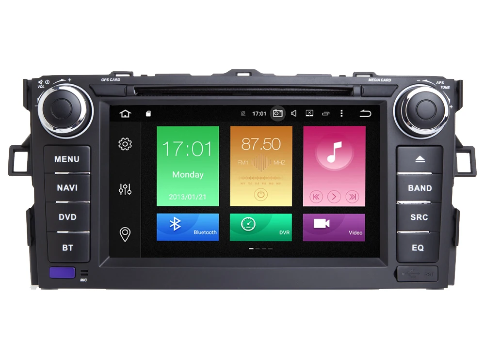 HIRIOT Android 10,0 автомобильный DVD gps плеер для TOYOTA AURIS 07-11 Восьмиядерный 4 Гб ОЗУ+ 64 Гб ПЗУ DAB OBD DSP Навигация USB BT wifi DVR SD