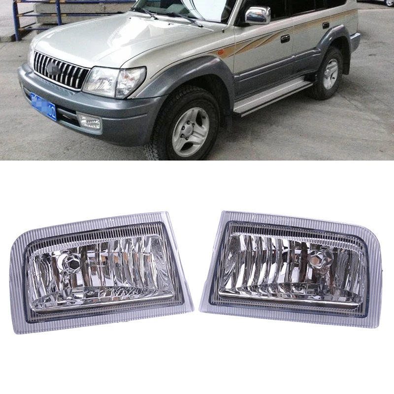 

CAPQX 2PCS Front Driving Light Fog Lamp 81210-60060,81220-60060 For LAND CRUISER PRADO 90 1KD-FTV 5VZ-FE 3.0 TD 1996-2001 2002