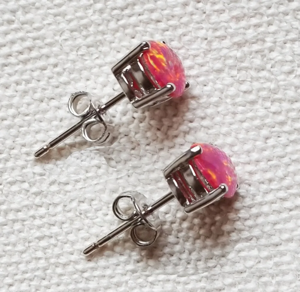 red-fire-opal-stud-earring 2