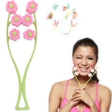 Ролик для массажа лица портативный в форме цветка эластичный против морщин Подтяжка лица для похудения лицо форма r расслабляющий для красоты Инструменты