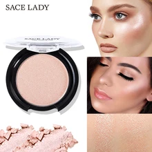 Sace Lady Iluminator Powder пудра 6 цветов Макияж лица мерцающий блеск Палетка для макияжа светящийся набор осветить косметический