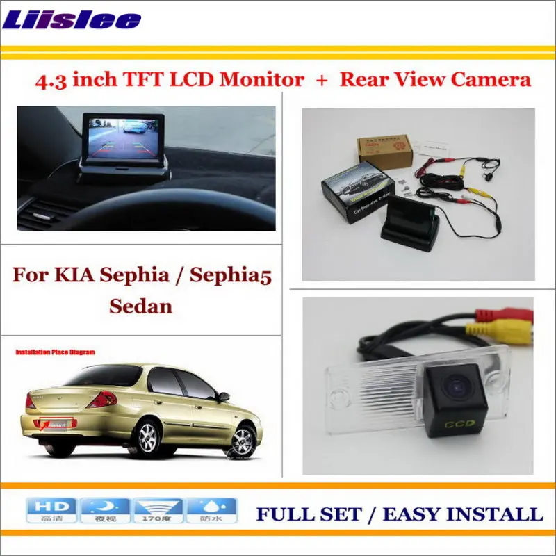 

Liislee For KIA Sephia / Sephia5 Sedan Car Rearview Camera + 4.3" LCD Screen Monitor = 2 in 1 Parking Assistance System