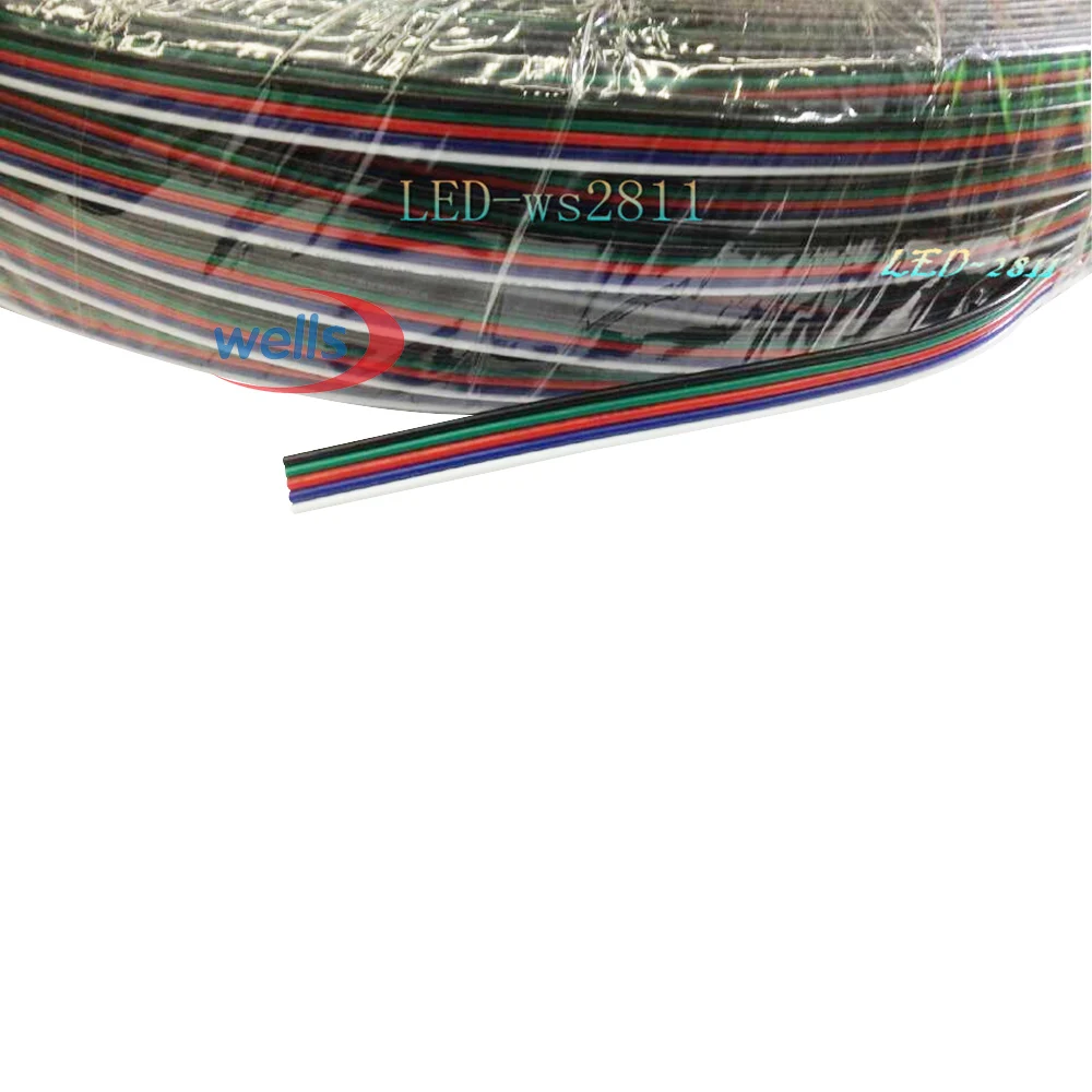 1 м 5Pin кабель провод RGB расширение синий/красный/белый/зеленый/черный для RGBW SMD 5050