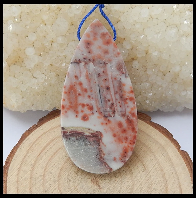 

Special sales!!!Teardrop Shape DIY Jewelry Bead Jasper Handmade uspension Pendant 54x26x4mm 12.11g