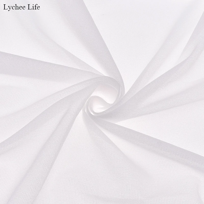 Lychee Life 100*112 см ручной работы DIY черно-белый стрейч трикотажный Утюг на облицовке для одежды