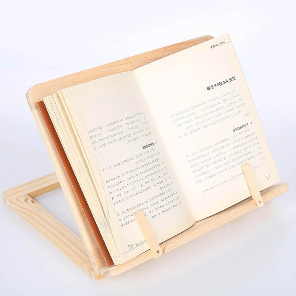 

Reading Stand Study Supplies Pages Fixed Rest Rack Foldable Home Kitchen Non-toxic Wooden Frame Adjustable Angle Book Holder