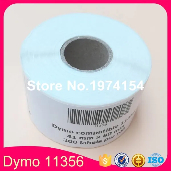 4x Dymo 11356 этикетка 41 мм x 89 мм совместимый этикеттен для LW450(также поставка Dymo 11356 99013 99014 11354