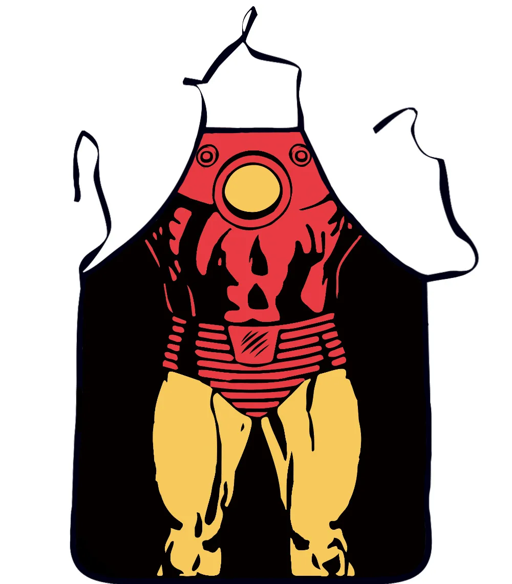 3D Funny Apron Super Hero Kitchen Apron Man Women Aprons Dinner Party Cooking Apron Adult Cozinha Tablier Cuisine Pinafore