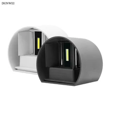 DONWEI открытый Крытый 12 Вт Светодиодный светильник-бра настенный светильник цилиндрический алюминиевый водонепроницаемый несколько цветов настенные светильники AC 85-265 в