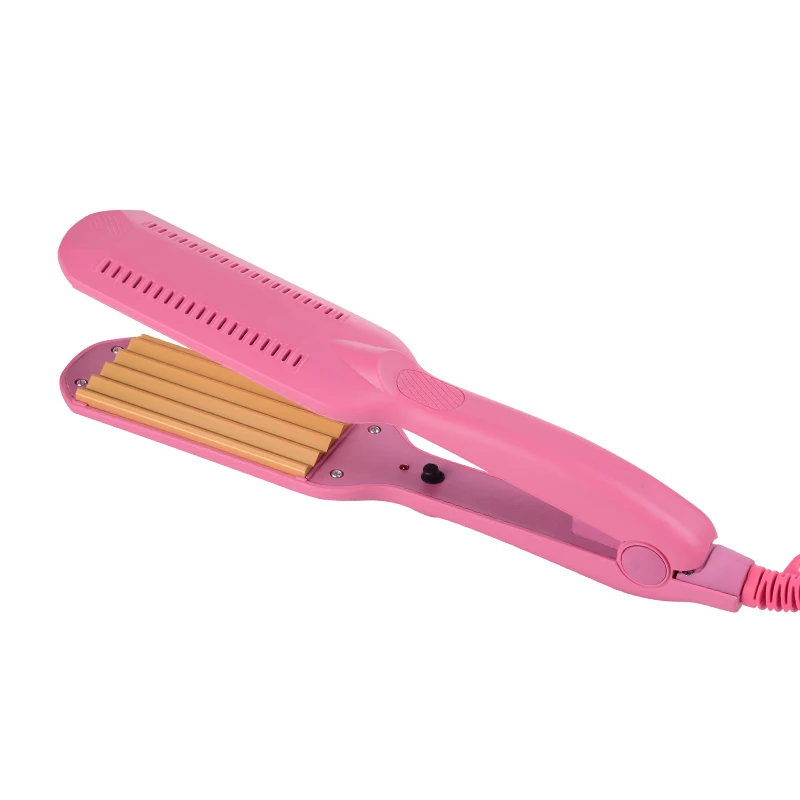 Pink WENYI 220 В профессиональные щипцы Керамические Гофрированные щипцы для завивки волос стайлер Электрический гофрированный волнистый волос - Цвет: Pink
