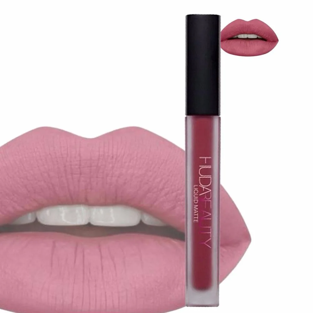 2016 New arrival!9 Colors Fashion for Huda Beauty Matte Liquid lipstick Lip Gloss Make up Waterproof Long Lasting Lipgloss
