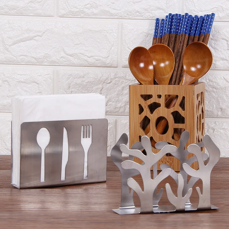 Creative Cutout Restaurant Towel Holder Toilet Paper Holder Napkins