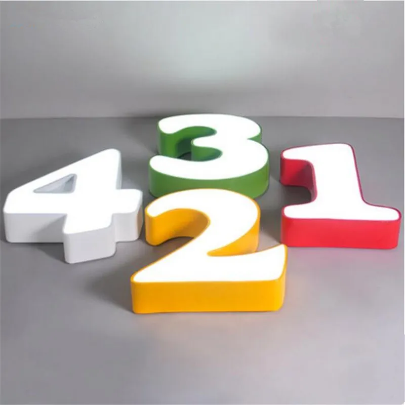 

Modern Ceiling LED digital lamp metal Ironware Acrylic colorful iron light Children Bedroom indoor lightings light fixture