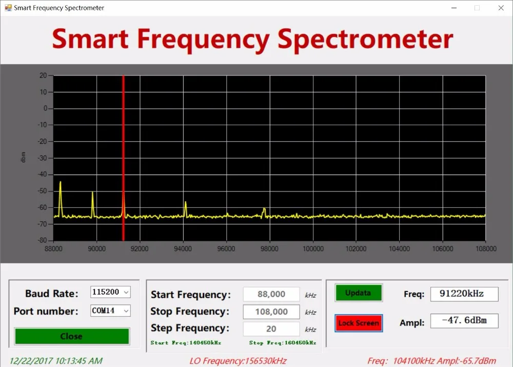 NEW Handheld 83.5Mhz-4300 MHz Simple Spectrum Analyzer RF Power Meter
