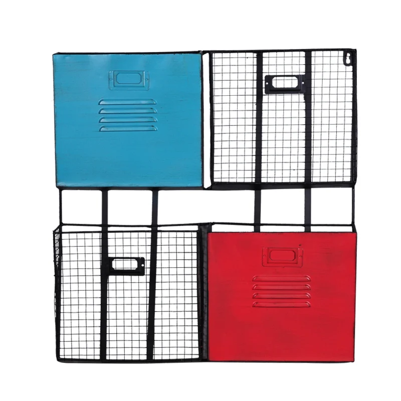 الأمريكية الأوروبية بسيطة الحديد مكتب متعددة طبقة مجلة رف صحف جدار شنقا سلة التخزين الجدار شنقا