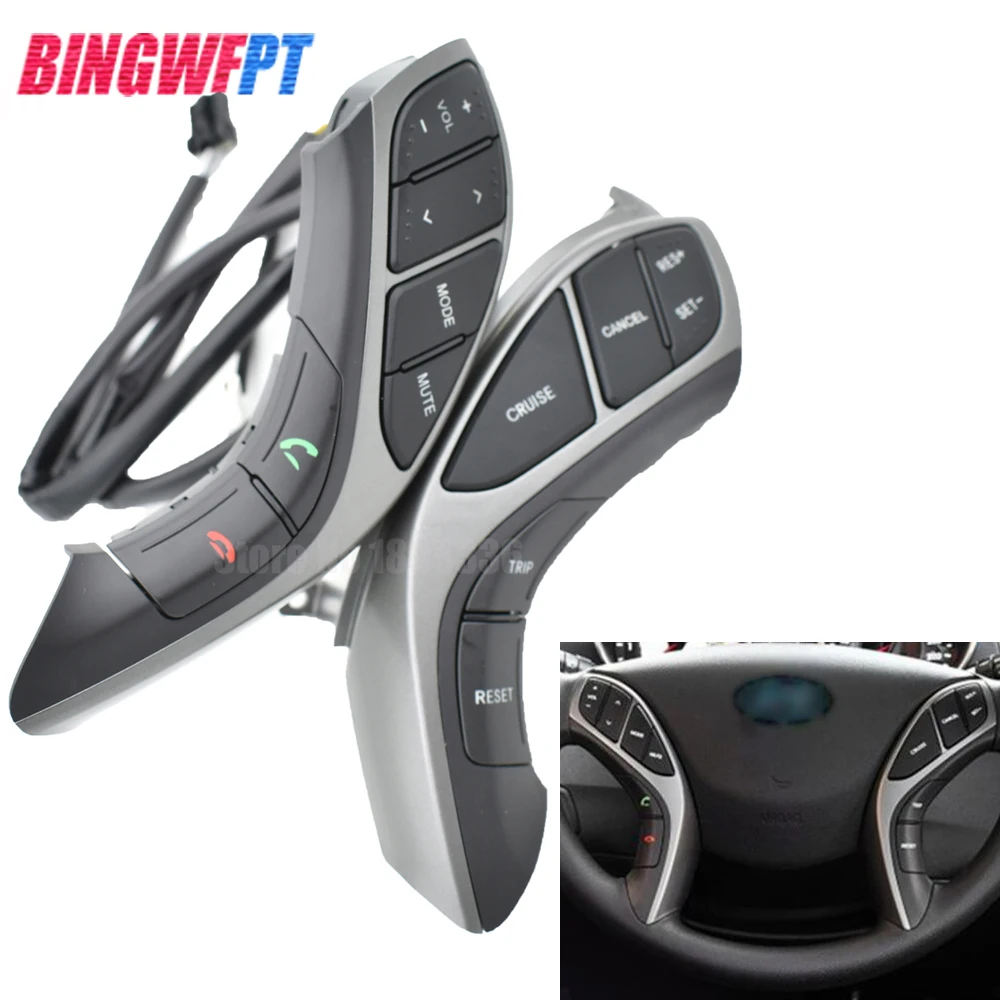 

For Hyundai Elantra 2012 2013 2014 MT Multifunction Control Steering Wheel Buttons volume audio cruise function switch
