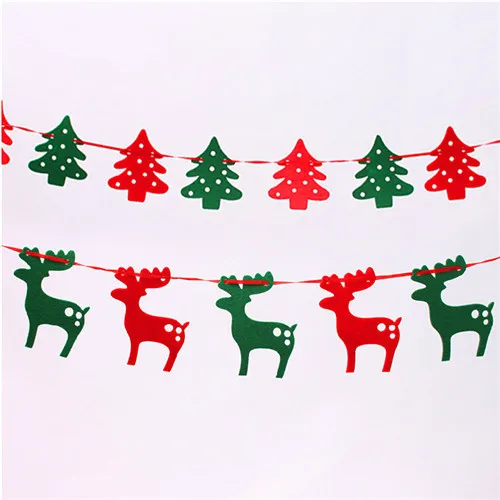 Christmas Reindeer Christmas Tree 1.9 Meters Felt Cloth Elk Pull Christmas Reindeer Christmas Tree 1.9 Meters Felt Cloth Elk Pull Flag Bunting Decoration Christmas Gifts and Decorations Banners - Christmas Reindeer Christmas Tree 1.9 Meters Felt Cloth Elk Pull