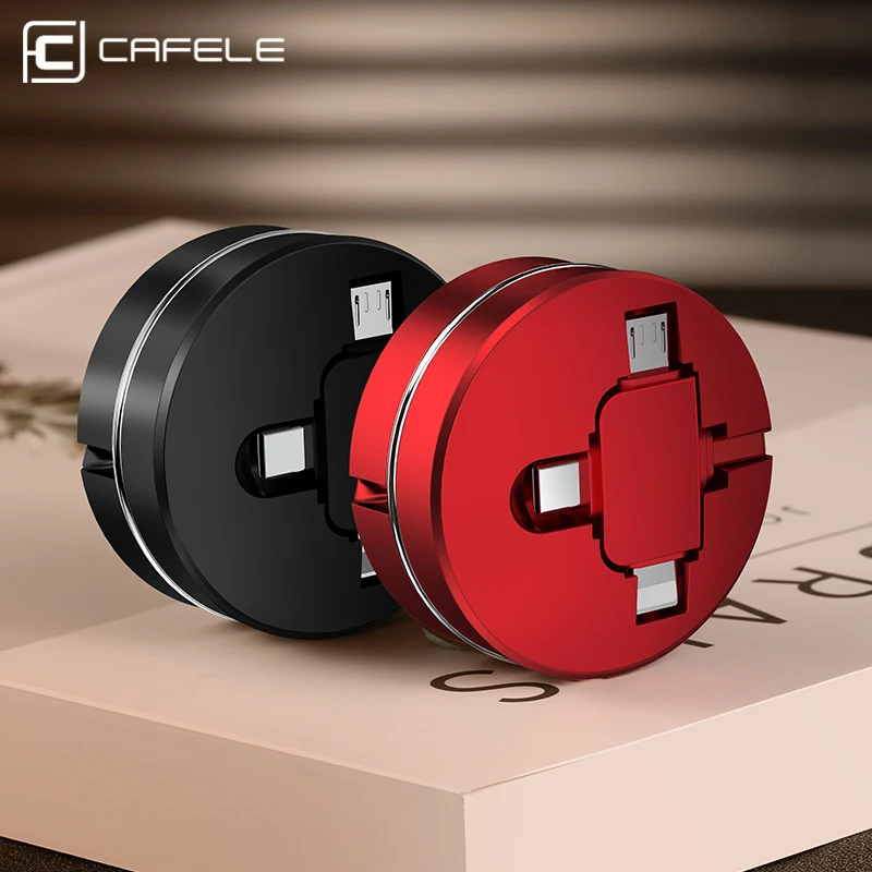 CAFELE 3 в 1 USB Micro Тип C кабель для iphone 8 7 6 samsung huawei Xiaomi Универсальный Выдвижной данных зарядки кабель USB