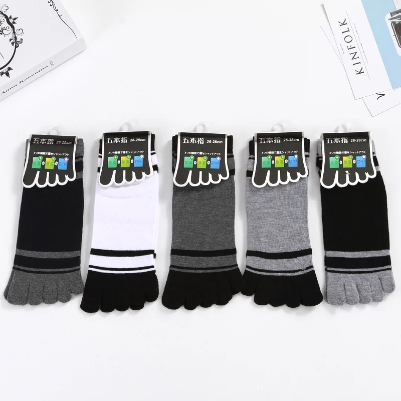 

Brothock 5 five-finger socks foreign trade cotton cotton men's socks men five-toe toe socks in the tube socks factory wholesale