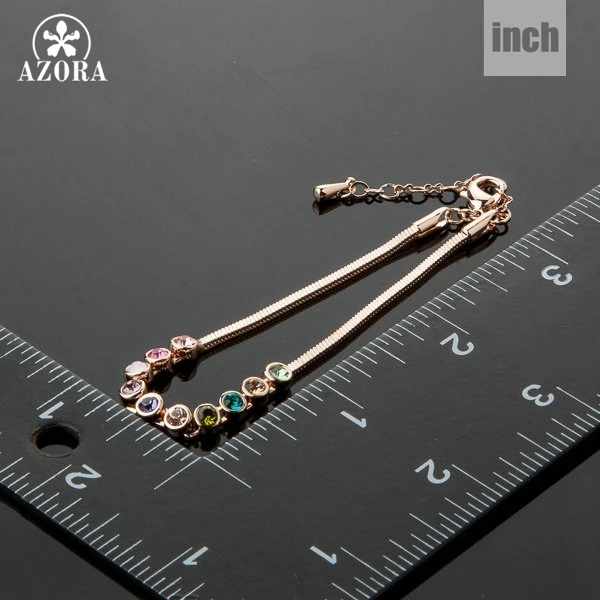 AZORA Multicolour Exquisite Ball Rose Gold Color Stellux Austrian Crystal Jewelry Bracelets TS0027