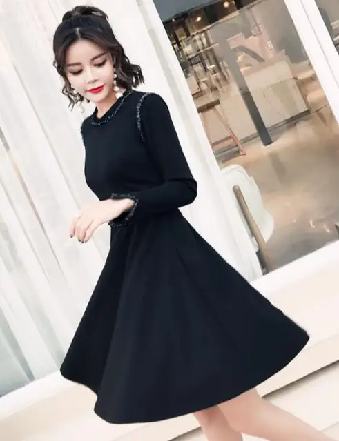 2018 Autumn Korean style Women Beautiful Party Dress K9668-in Dresses ...