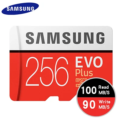 Оригинальная карта памяти SAMSUNG 16G 32G SDHC 64G 128G SDXC 100 МБ/с. U3 4K Micro SD Class 10 Micro SD UHS TF Транс флэш-карта Microsd - Емкость: 256GB 100MBs