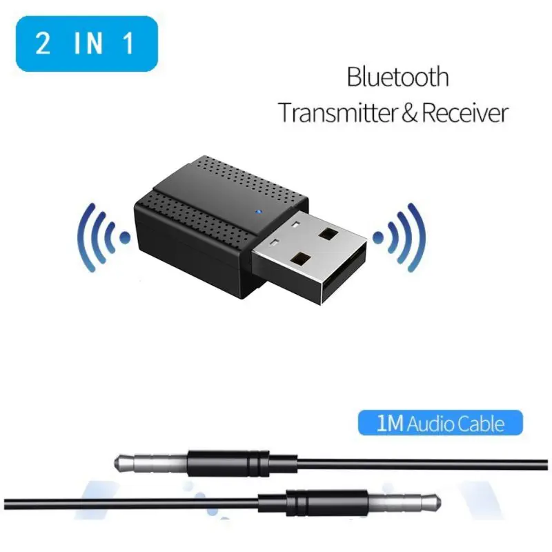 2 в 1 беспроводной usb-приемник передатчики Bluetooth 5,0 адаптер для ТВ динамика наушников