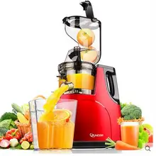 Большой кормовой желоб соковыжималка для цельных фруктов с медленным отжимом, широкие подающие трубки, тихий низкоскоростной соковыжималка, фрукты овощи цитрусовые, новое поступление