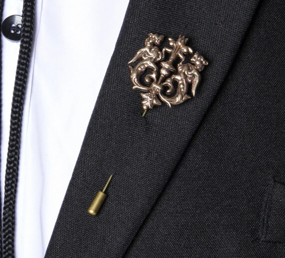 2016 Fashion Wedding Accessory Dragon Theme Collar Brooch Lapel 2016 Fashion Wedding Accessory Dragon Theme Collar Brooch Lapel Pin Accessories Bijoux Men Suit